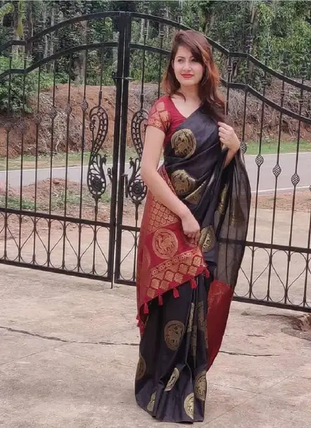 Soft Silk 2008 Soft Lichi Silk Jacquard Wedding Wear Saree Orders In India
